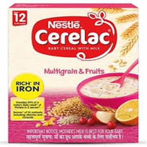 Nestle CERELAC Fortified Baby Cereal with milk , Multigrain & Fruits - From 12 Months (300 g Bag-In Box Pack)